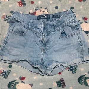 Hollister Women's Faded Blue Jean Shorts